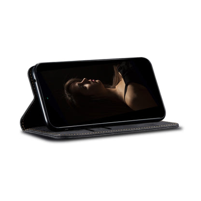 For vivo X100 Denim Texture Flip Leather Phone Case(Black) - X100 Cases by imak | Online Shopping UK | buy2fix