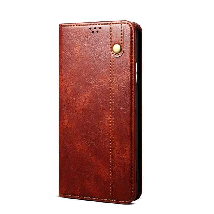 For vivo X100 Pro Oil Wax Crazy Horse Texture Leather Phone Case(Brown) - X100 Pro Cases by imak | Online Shopping UK | buy2fix