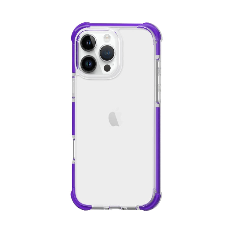 For iPhone 16 Pro Four-corner Shockproof TPU + Acrylic Phone Case(Purple) - iPhone 16 Pro Cases by buy2fix | Online Shopping UK | buy2fix