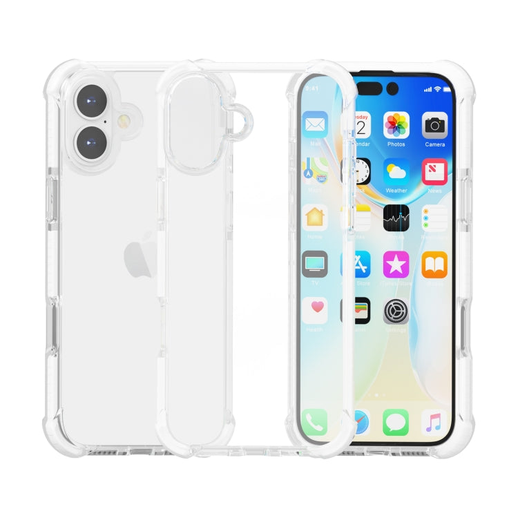 For iPhone 16 Four-corner Shockproof TPU + Acrylic Phone Case(Transparent) - iPhone 16 Cases by buy2fix | Online Shopping UK | buy2fix