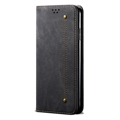 For Honor Magic6 Lite / X9b 5G Denim Texture Flip Leather Phone Case(Black) - Honor Cases by buy2fix | Online Shopping UK | buy2fix