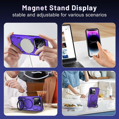 For iPhone 13 Pro Max Patronus MagSafe Magnetic Holder Phone Case(Purple) - iPhone 13 Pro Max Cases by buy2fix | Online Shopping UK | buy2fix