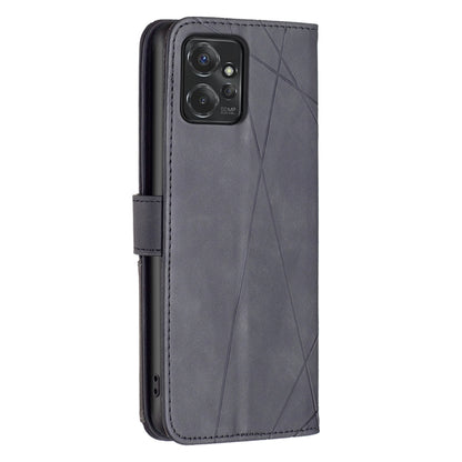 For Motorola Moto G Power 5G 2024 Magnetic Buckle Rhombus Texture Leather Phone Case(Black) - Motorola Cases by buy2fix | Online Shopping UK | buy2fix