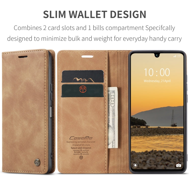 For Xiaomi Redmi 13C 4G Global / 13C 5G CaseMe 013 Multifunctional Horizontal Flip Leather Phone Case(Brown) - Xiaomi Cases by CaseMe | Online Shopping UK | buy2fix