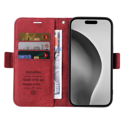 For iPhone 16 Pro Max BETOPNICE Dual-side Buckle Leather Phone Case(Red) - iPhone 16 Pro Max Cases by BETOPNICE | Online Shopping UK | buy2fix