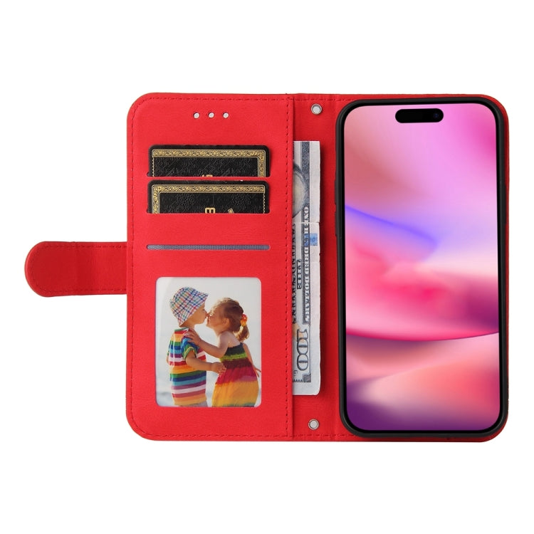 For iPhone 16 Skin Feel Life Tree Leather Phone Case(Red) - iPhone 16 Cases by buy2fix | Online Shopping UK | buy2fix