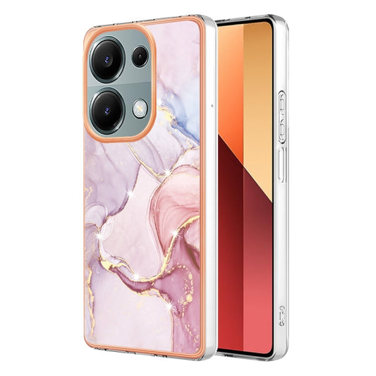 For Xiaomi Redmi Note 13 Pro 4G Global Electroplating Marble Dual-side IMD Phone Case(Rose Gold 005) - Note 13 Pro Cases by buy2fix | Online Shopping UK | buy2fix