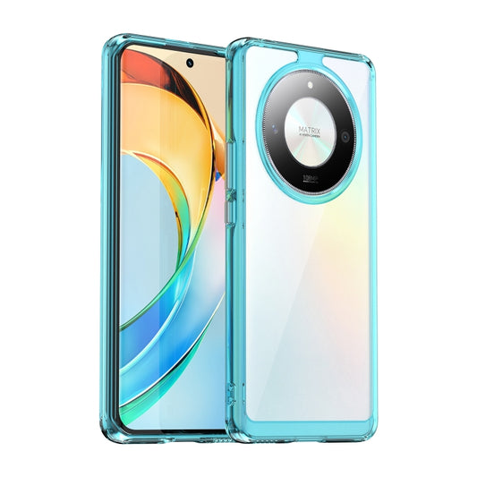 For Honor X50 Colorful Series Acrylic Hybrid TPU Phone Case(Transparent Blue) - Honor Cases by buy2fix | Online Shopping UK | buy2fix