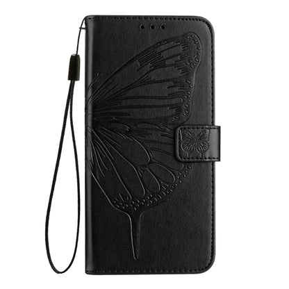 For iPhone SE 2024 Embossed Butterfly Leather Phone Case(Black) - More iPhone Cases by buy2fix | Online Shopping UK | buy2fix