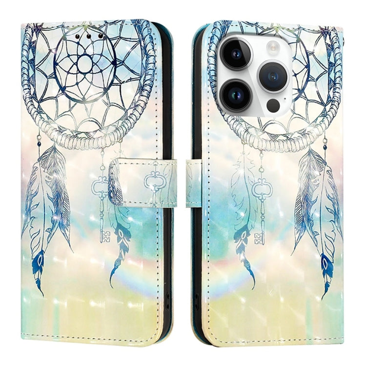 For iPhone 16 Pro 3D Painting Horizontal Flip Leather Phone Case(Dream Wind Chimes) - iPhone 16 Pro Cases by buy2fix | Online Shopping UK | buy2fix