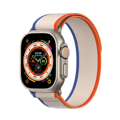 For Apple Watch SE 2022 40mm DUX DUCIS YJ Series Nylon Watch Band(Orange Beige) - Watch Bands by DUX DUCIS | Online Shopping UK | buy2fix