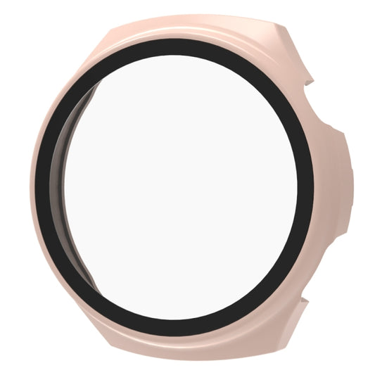 For Huawei Watch 4 Pro Tempered Film + PC Integrated Watch Protective Case(Pink) - Watch Cases by buy2fix | Online Shopping UK | buy2fix
