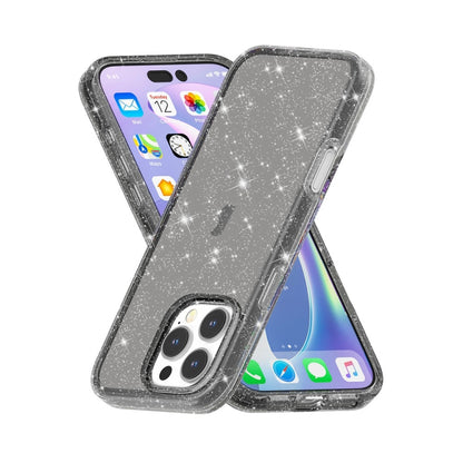 For iPhone 16 Pro Max Shockproof Terminator Glitter Powder Phone Case(Black) - iPhone 16 Pro Max Cases by buy2fix | Online Shopping UK | buy2fix