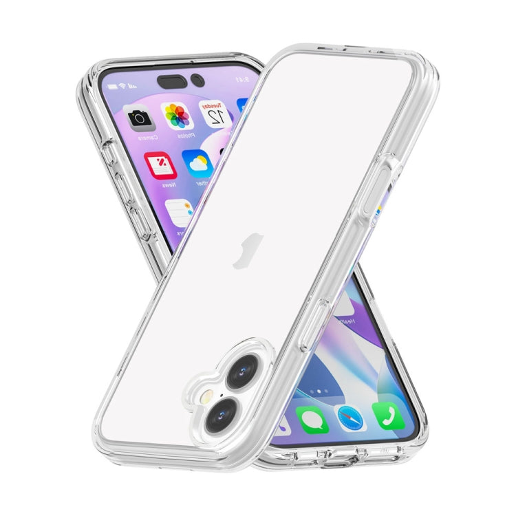 For iPhone 16 Shockproof Terminator Transparent Phone Case(Transparent) - iPhone 16 Cases by buy2fix | Online Shopping UK | buy2fix