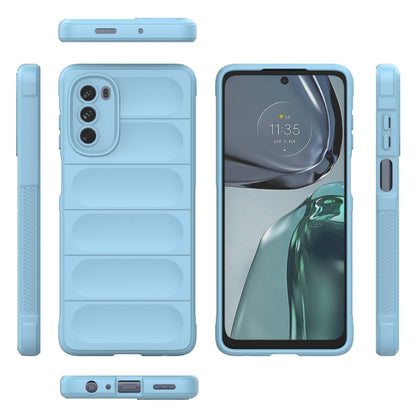 For Motorola Moto G62 5G Magic Shield TPU + Flannel Phone Case(Red) - Motorola Cases by buy2fix | Online Shopping UK | buy2fix