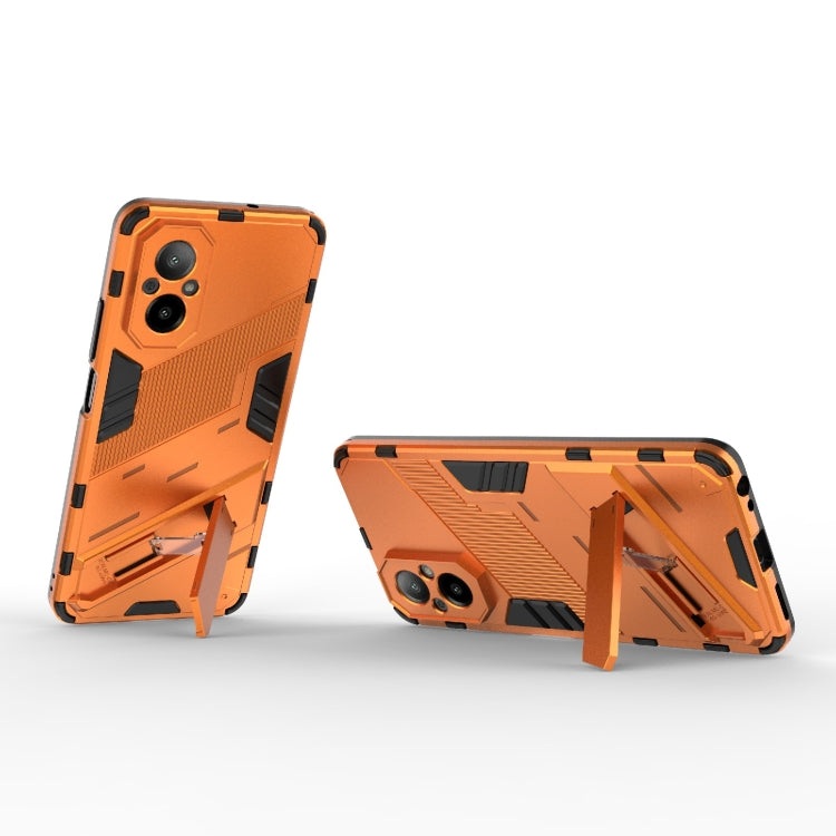 For Realme C67 4G Global Punk Armor 2 in 1 PC + TPU Phone Case with Holder(Orange) - Realme Cases by buy2fix | Online Shopping UK | buy2fix