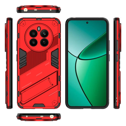 For Realme 12+ 5G Global Punk Armor 2 in 1 PC + TPU Phone Case with Holder(Red) - Realme Cases by buy2fix | Online Shopping UK | buy2fix