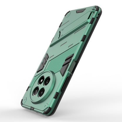 For Realme 12 5G Global Punk Armor 2 in 1 PC + TPU Phone Case with Holder(Green) - Realme Cases by buy2fix | Online Shopping UK | buy2fix