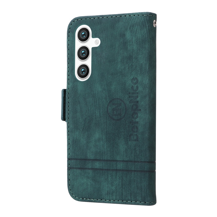 For Samsung Galaxy S24 BETOPNICE Dual-side Buckle Leather Phone Case(Green) - Galaxy Phone Cases by BETOPNICE | Online Shopping UK | buy2fix