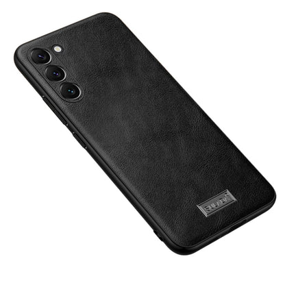 For Samsung Galaxy S24 5G SULADA Shockproof TPU Hybrid Handmade Leather Phone Case(Black) - Galaxy S24 5G Cases by SULADA | Online Shopping UK | buy2fix