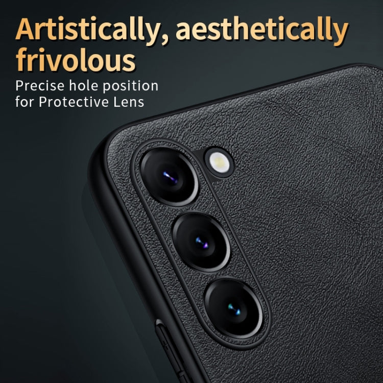 For Samsung Galaxy S24 5G SULADA Shockproof TPU Hybrid Handmade Leather Phone Case(Black) - Galaxy S24 5G Cases by SULADA | Online Shopping UK | buy2fix