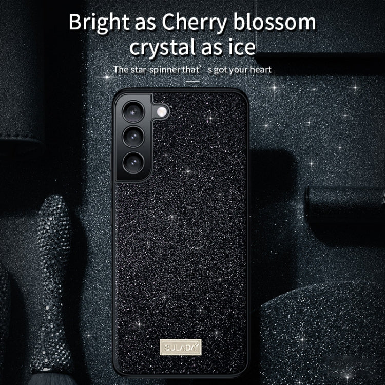 For Samsung Galaxy S23 5G SULADA Glittery TPU Hybrid Handmade Leather Phone Case(Black) - Galaxy S23 5G Cases by SULADA | Online Shopping UK | buy2fix