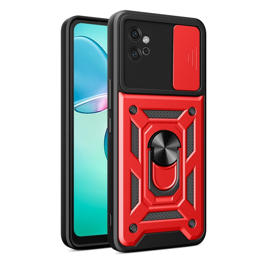 For Motorola Moto G32 Sliding Camera Cover Design TPU Hybrid PC Phone Case(Red) - Motorola Cases by buy2fix | Online Shopping UK | buy2fix