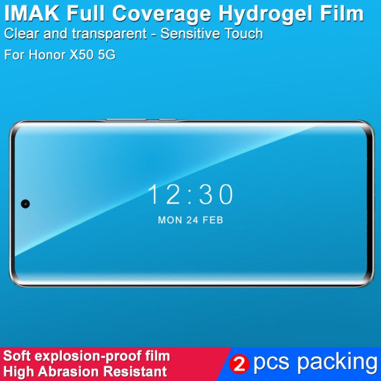 For Honor X50 5G 2pcs imak Curved Full Screen Hydrogel Film Protector - Honor Tempered Glass by imak | Online Shopping UK | buy2fix