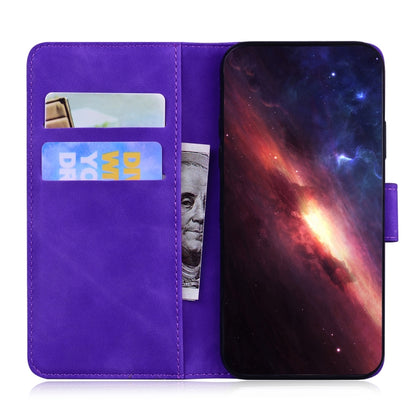 For iPhone 16 Skin Feel Pure Color Flip Leather Phone Case(Purple) - iPhone 16 Cases by buy2fix | Online Shopping UK | buy2fix