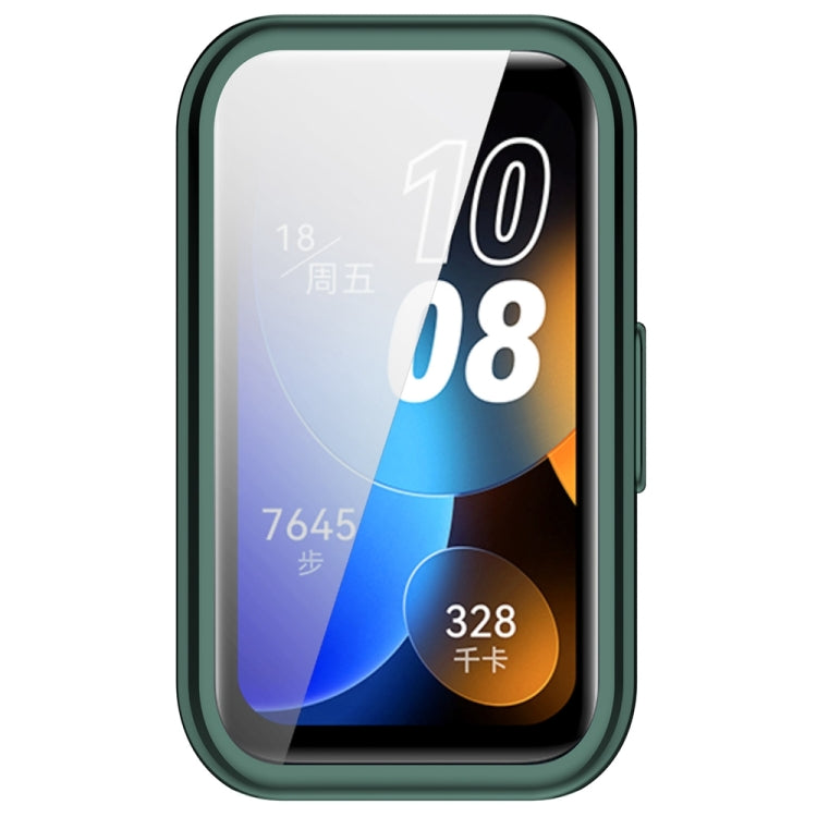 For Huawei Band 8 Full Coverage TPU Electroplating Watch Protective Case(Green) - Watch Cases by buy2fix | Online Shopping UK | buy2fix