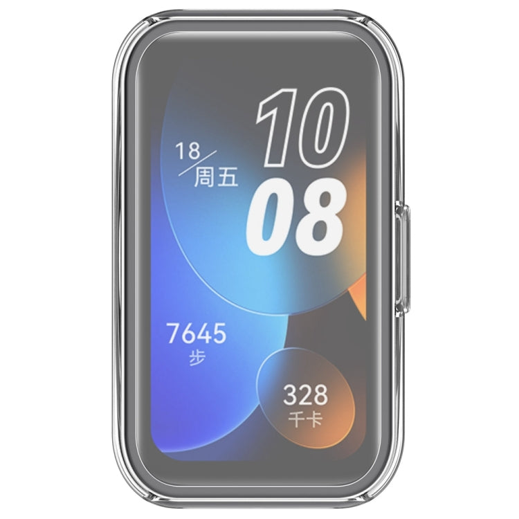 For Huawei Band 8 Full Coverage TPU Electroplating Watch Protective Case(Transparent) - Watch Cases by buy2fix | Online Shopping UK | buy2fix