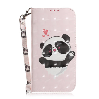 For Motorola Moto G Power 5G 2024 3D Colored Horizontal Flip Leather Phone Case(Heart Panda) - Motorola Cases by buy2fix | Online Shopping UK | buy2fix