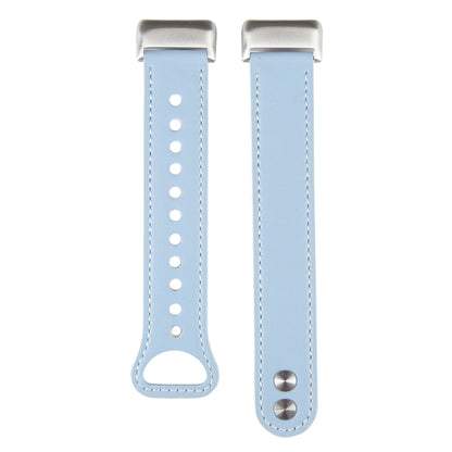 For Fitbit Charge 5 PU Leather Replacement Watch Band(Blue) - Watch Bands by buy2fix | Online Shopping UK | buy2fix