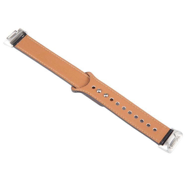 For Fitbit Charge 5 PU Leather Replacement Watch Band(Black) - Watch Bands by buy2fix | Online Shopping UK | buy2fix