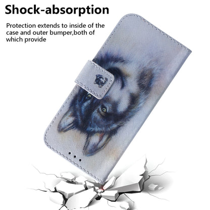 For iPhone 16 Pro Max Coloured Drawing Flip Leather Phone Case(White Wolf) - iPhone 16 Pro Max Cases by buy2fix | Online Shopping UK | buy2fix