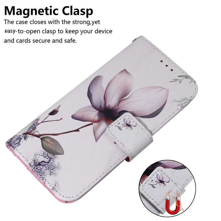 For iPhone 16 Pro Max Coloured Drawing Flip Leather Phone Case(Magnolia) - iPhone 16 Pro Max Cases by buy2fix | Online Shopping UK | buy2fix