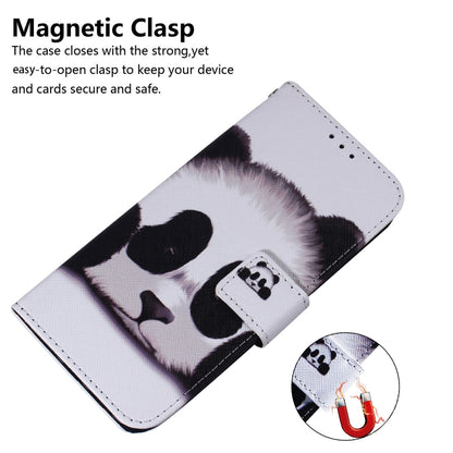 For Xiaomi Redmi Note 13 4G Global Coloured Drawing Flip Leather Phone Case(Panda) - Note 13 Cases by buy2fix | Online Shopping UK | buy2fix