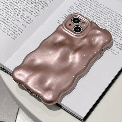 For iPhone 16 Pro Wave Bubbles TPU Phone Case(Pearlescent Brown) - iPhone 16 Pro Cases by buy2fix | Online Shopping UK | buy2fix