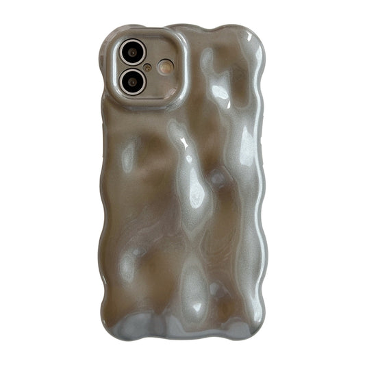 For iPhone 16 Wave Bubbles TPU Phone Case(Grey) - iPhone 16 Cases by buy2fix | Online Shopping UK | buy2fix