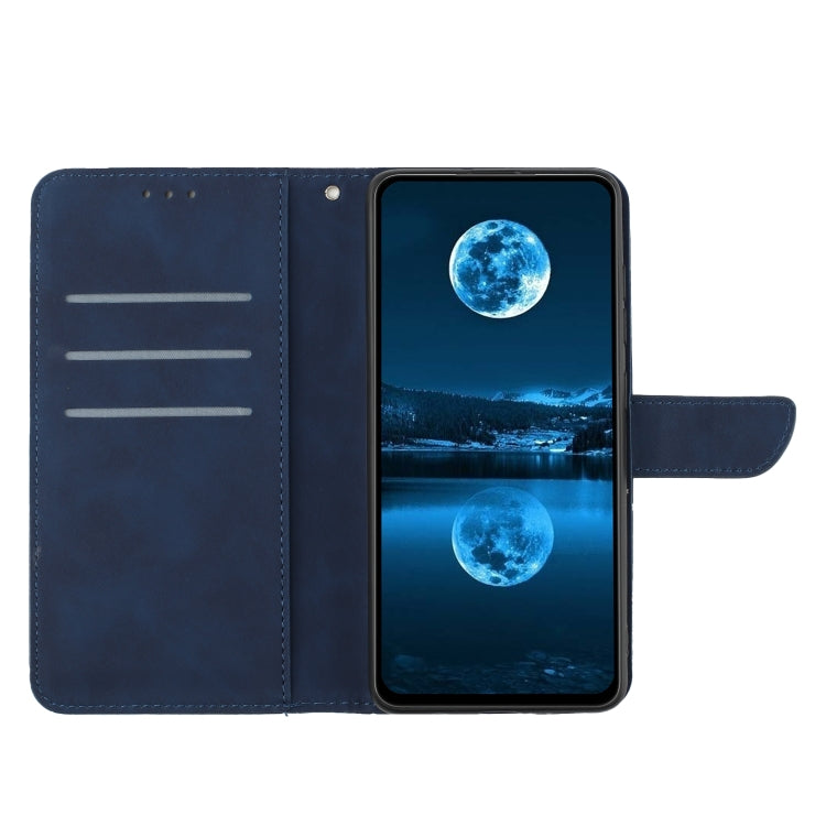 For Google Pixel 9 Stitching Embossed Leather Phone Case(Blue) - Google Cases by buy2fix | Online Shopping UK | buy2fix