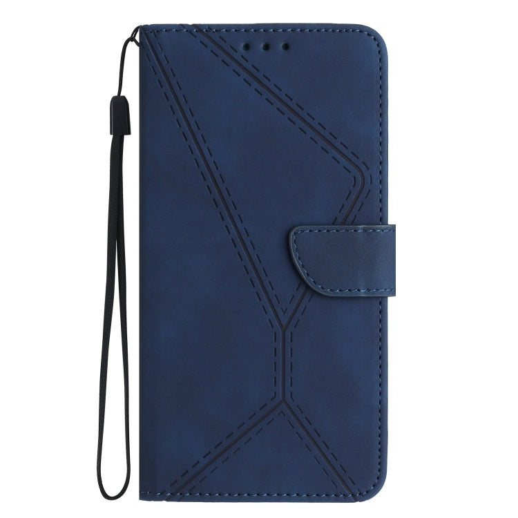 For Samsung Galaxy A05 Stitching Embossed Leather Phone Case(Blue) - Galaxy Phone Cases by buy2fix | Online Shopping UK | buy2fix