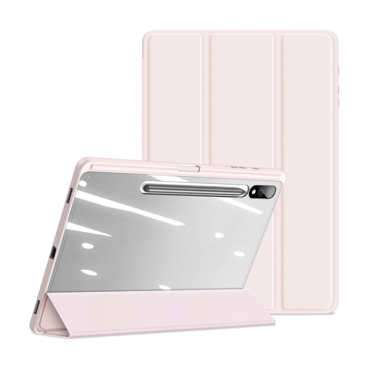 For Samsung Galaxy Tab S10+ DUX DUCIS TOBY Series Antiskid Leather Tablet Case with Sleep / Wake-up Function(Pink) - Tab S10+ Cases by DUX DUCIS | Online Shopping UK | buy2fix