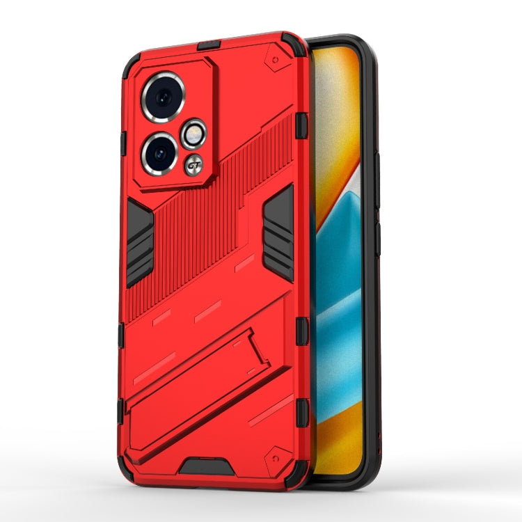 For Honor 90 GT 5G Punk Armor 2 in 1 PC + TPU Phone Case with Holder(Red) - Honor Cases by buy2fix | Online Shopping UK | buy2fix