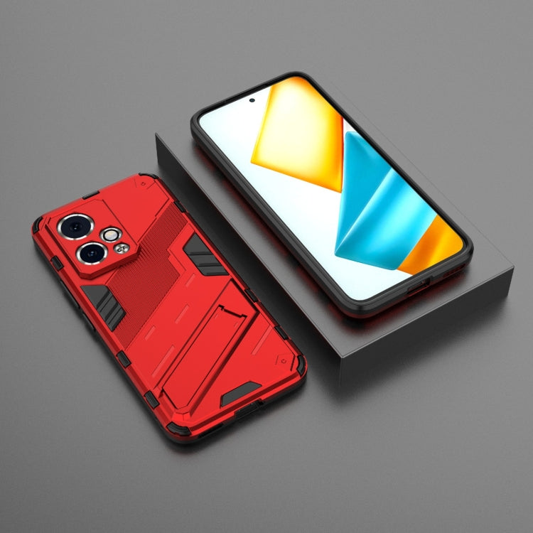 For Honor 90 GT 5G Punk Armor 2 in 1 PC + TPU Phone Case with Holder(Red) - Honor Cases by buy2fix | Online Shopping UK | buy2fix