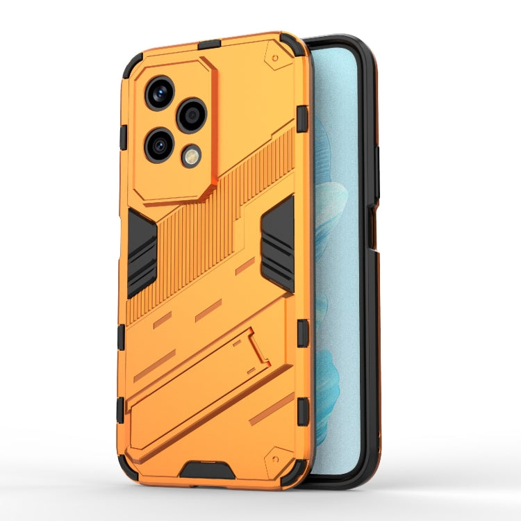 For Honor 200 Lite Global Punk Armor 2 in 1 PC + TPU Phone Case with Holder(Orange) - Honor Cases by buy2fix | Online Shopping UK | buy2fix