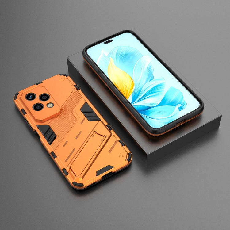 For Honor 200 Lite Global Punk Armor 2 in 1 PC + TPU Phone Case with Holder(Orange) - Honor Cases by buy2fix | Online Shopping UK | buy2fix