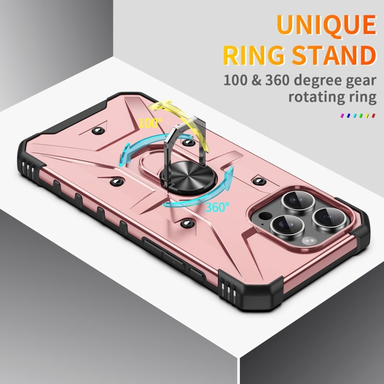 For iPhone 16 Pro Max Ring Holder Phone Case(Rose Gold) - iPhone 16 Pro Max Cases by buy2fix | Online Shopping UK | buy2fix