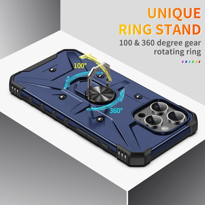 For iPhone 16 Pro Ring Holder Phone Case(Blue) - iPhone 16 Pro Cases by buy2fix | Online Shopping UK | buy2fix