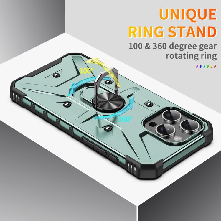 For iPhone 16 Pro Ring Holder Phone Case(Midnight Green) - iPhone 16 Pro Cases by buy2fix | Online Shopping UK | buy2fix