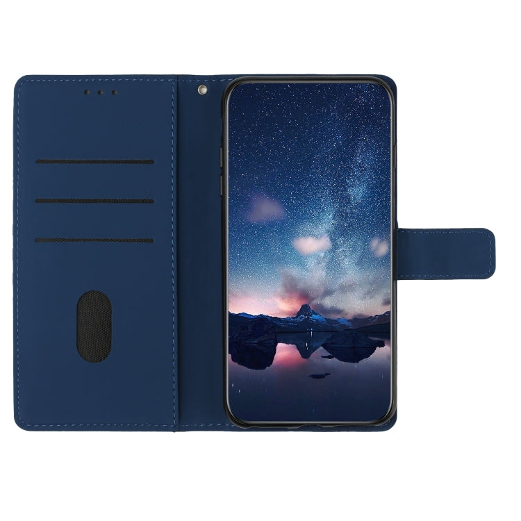 For iPhone 16 Pro Max Diamond Embossed Skin Feel Leather Phone Case(Dark Blue) - iPhone 16 Pro Max Cases by buy2fix | Online Shopping UK | buy2fix